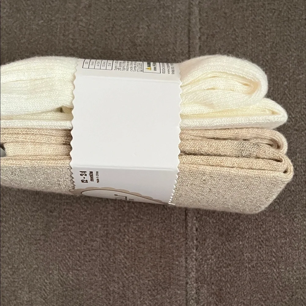 Capelli of New York Beige Cotton Tights